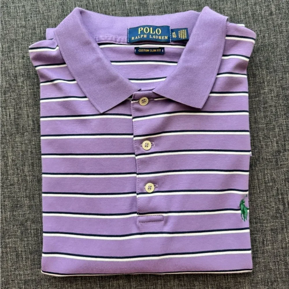 Polo Ralph Lauren Custom Slim Fit Striped Soft Cotton Size XL